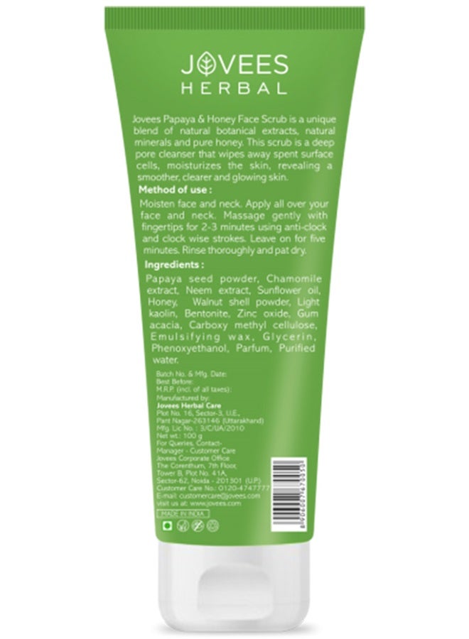 JOVEES HERBAL Honey And Papaya Face Scrub 100 Ml - Image 2